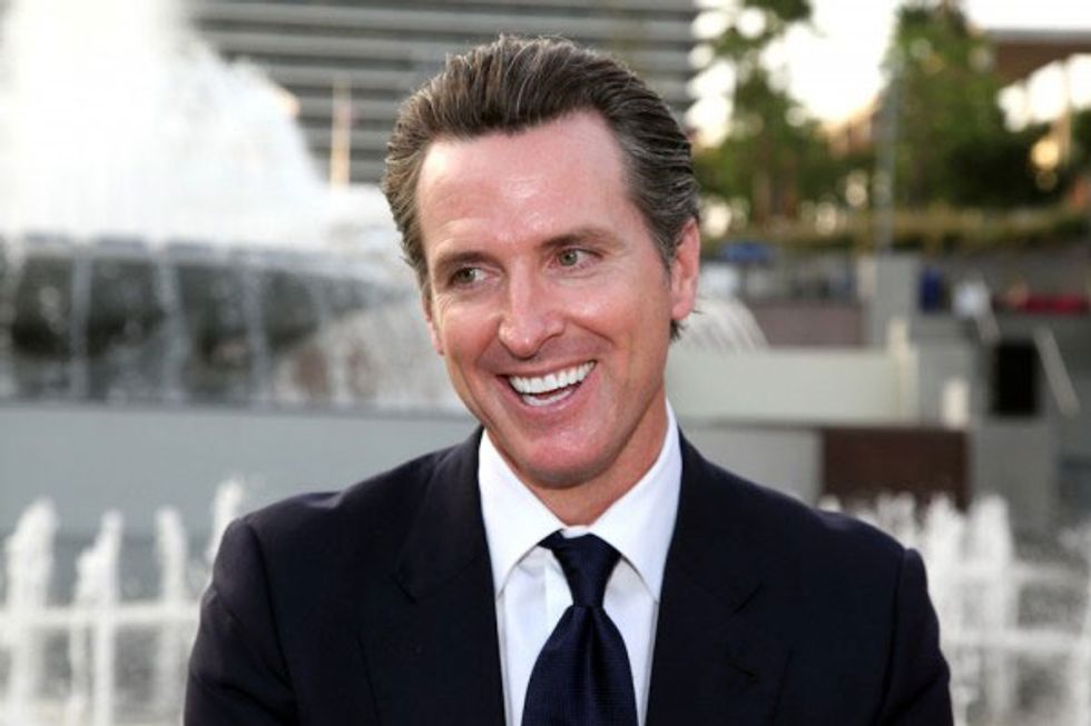 Breaking: Gavin Newsom Gets Hair Wet For Charity