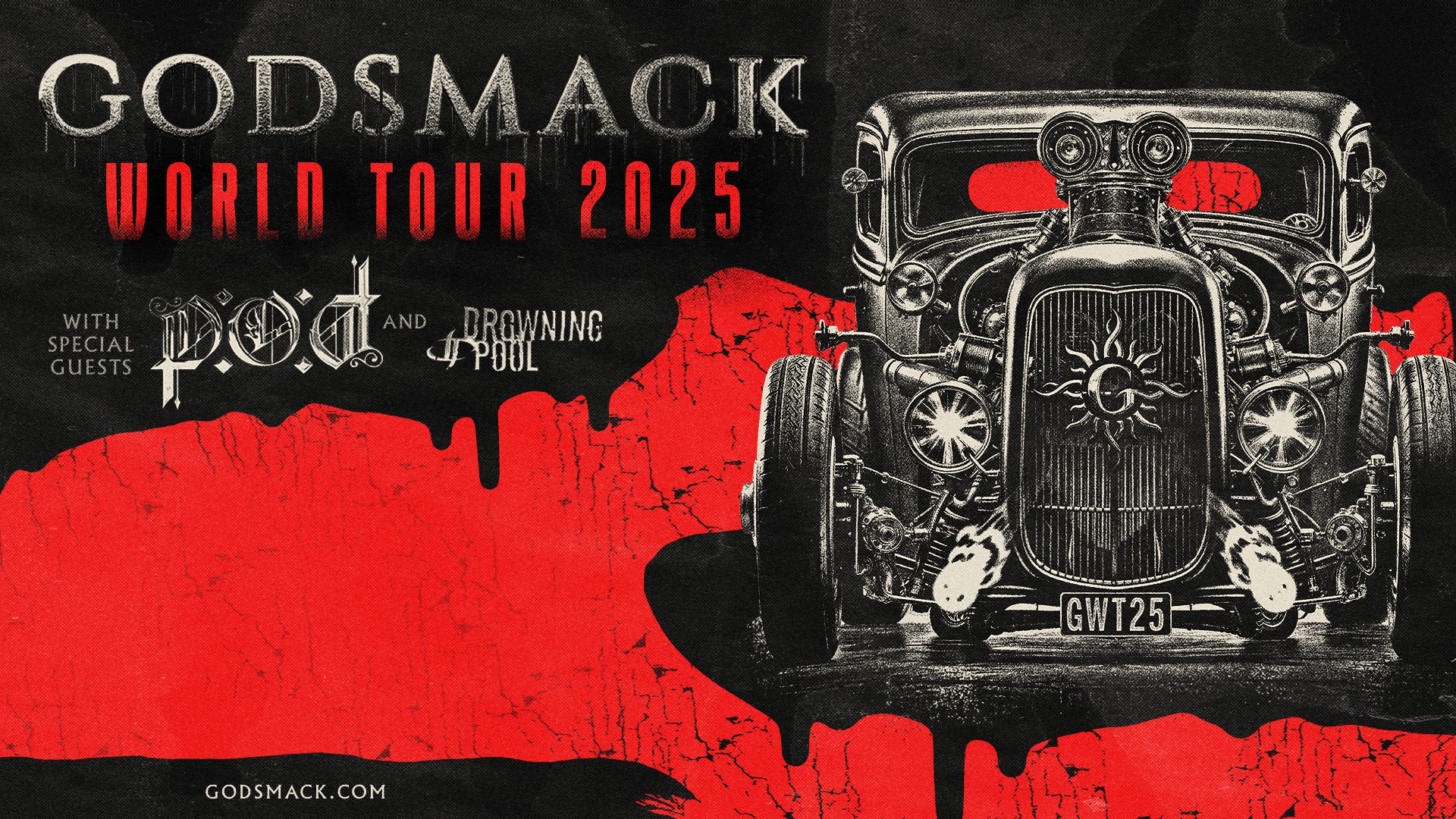 Godsmack World Tour 2025 with special guests: P.O.D. and Drowning Pool