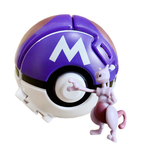 Pokémon Ball with Figure N Pop Action Balls Throwable Game Toy Kids Fun Play Toys Trainer Battle Figures Stocking Fillers Xmas Birthday Gift for Children