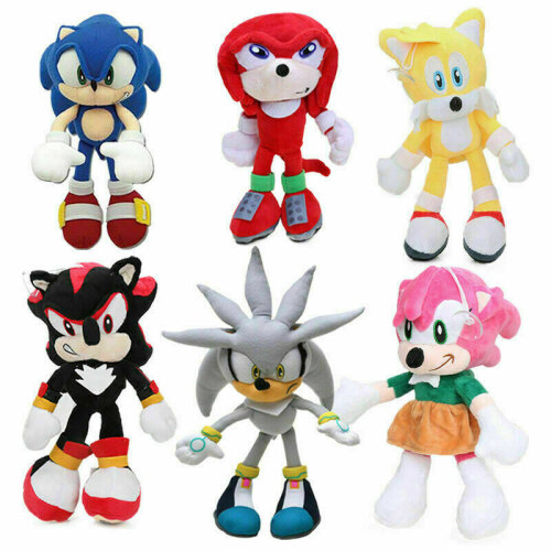 (6PCS / A SET ) Sonic The Hedgehog Stuffed Animal Dolls Soft Plush Toys