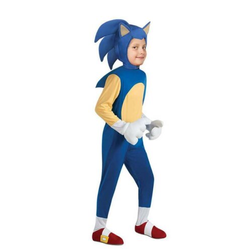 Sonic the Hedgehog Costume Kids Boys Cosplay Party Jumpsuits Bodysuit Fancy Dress Game Character Halloween Costumes Role Playing Dress Up Suit Kids Gifts Blue 6-10 Years