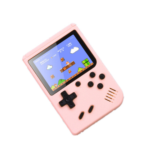 (Pink) Handheld Game Players Portable Retro Video Console