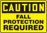 Body Harness Required In Area OSHA Caution Fall Arrest Safety Sign