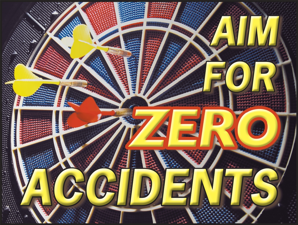 Aim For Zero Accidents Safety Posters PST114