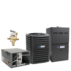 Split AC systems with gas furnace