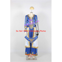 LOL League of Legends Queen Ashe Cosplay Costume blue set