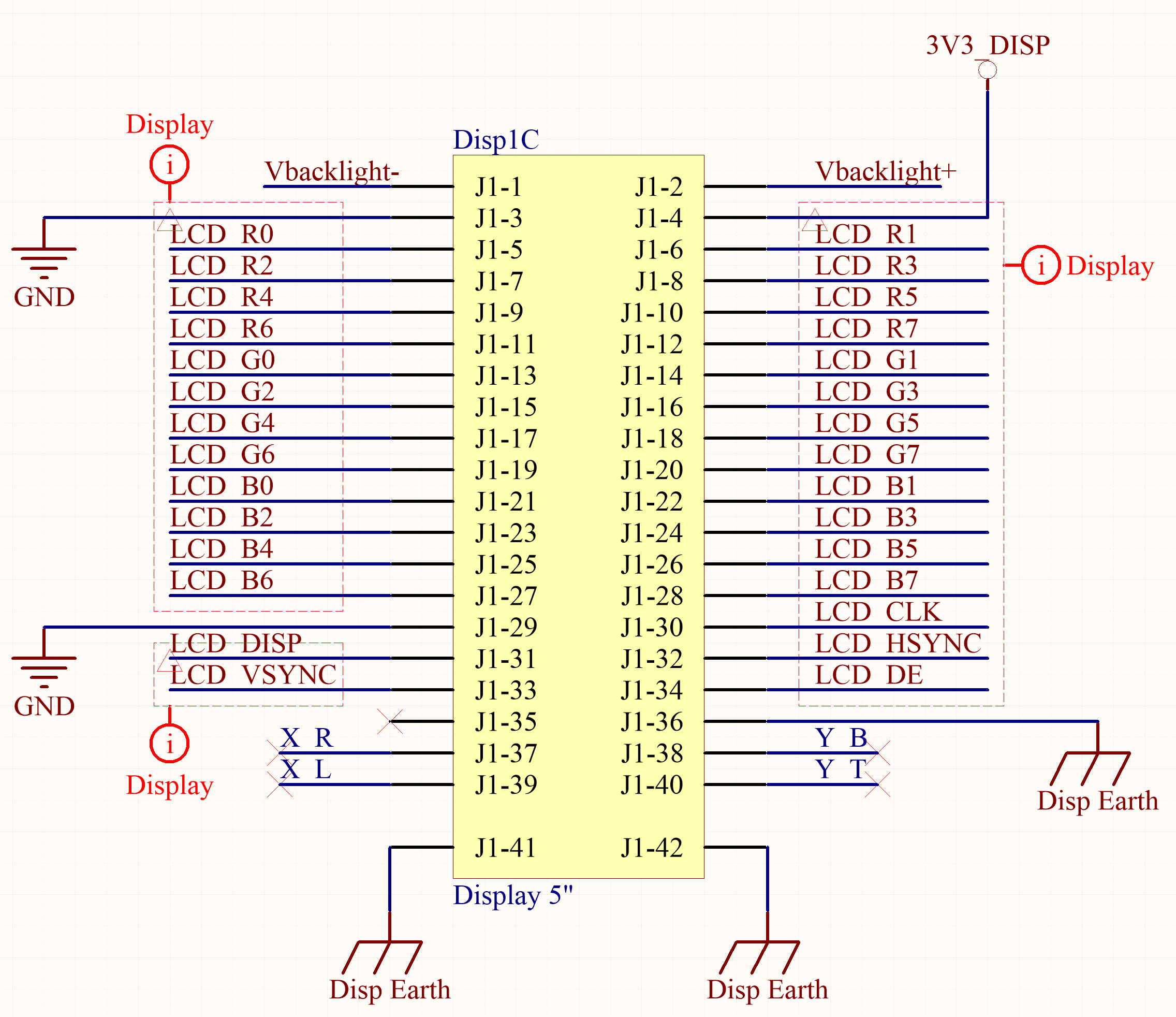 TFT LCD Pinout