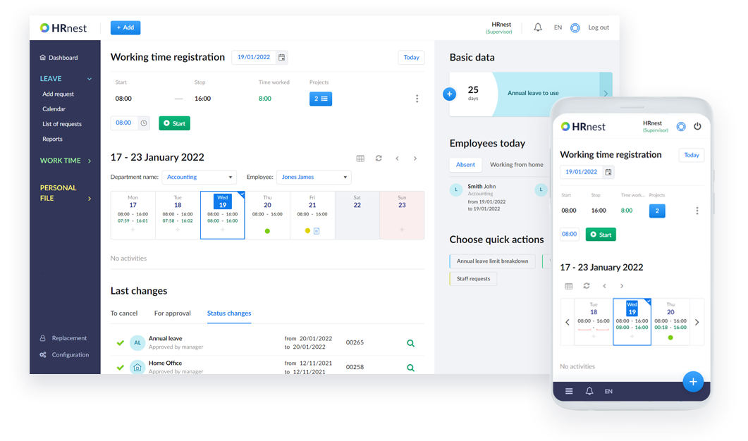 HRnest - best time off tracker