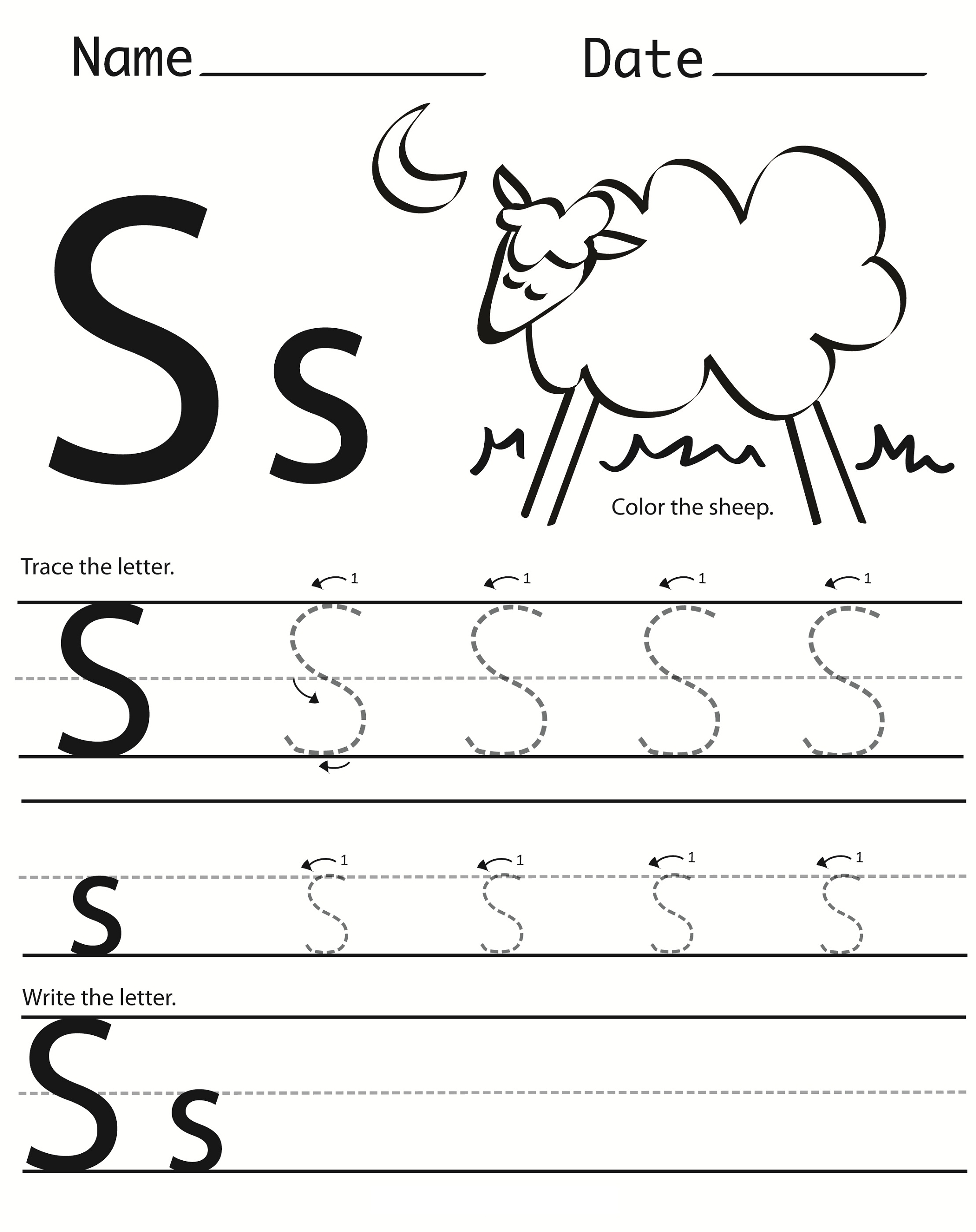 letter s worksheet new