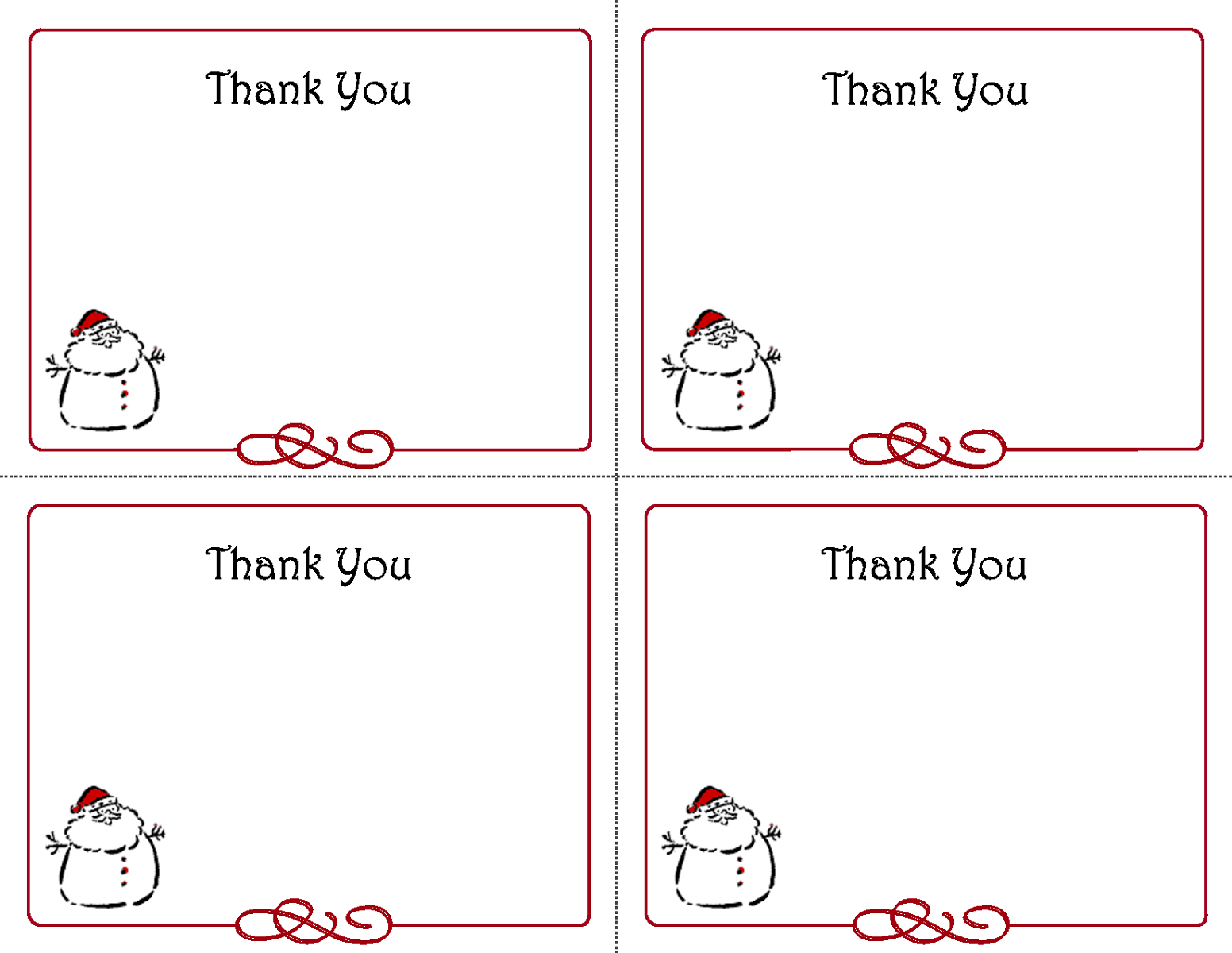 christmas printable thank you cards for kids - 11 free printable ...