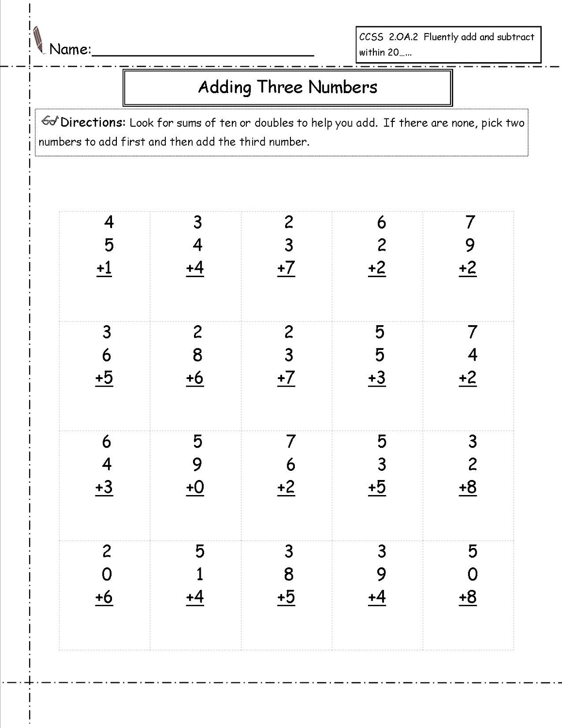 Fun AAA Math Worksheets | Activity Shelter