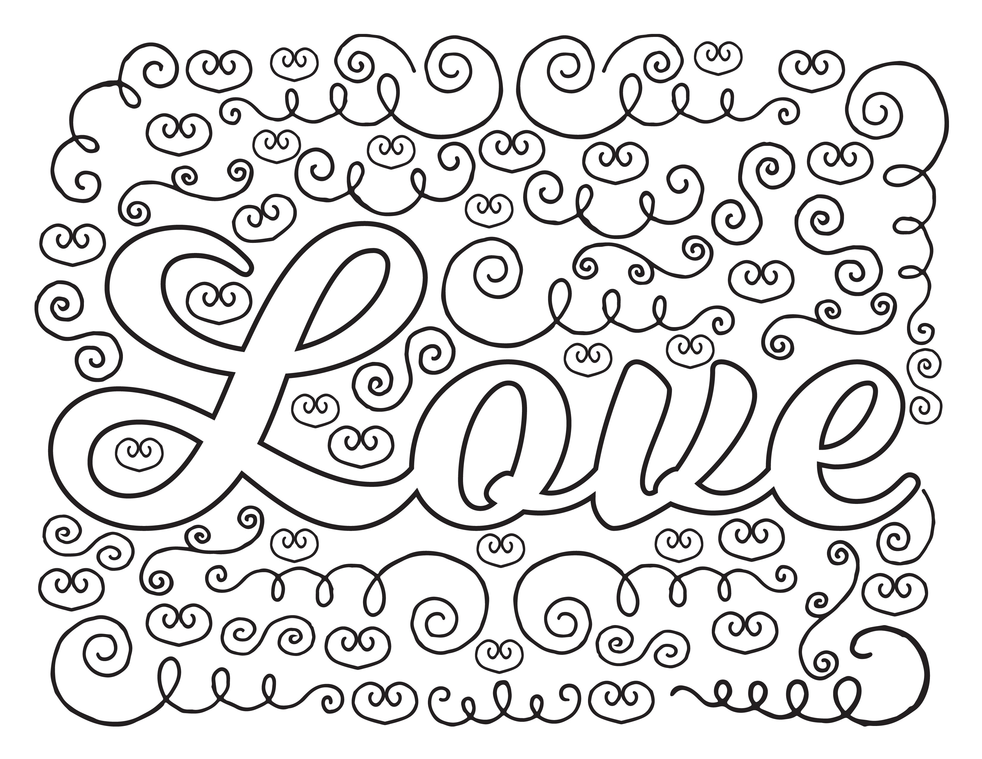 sayings coloring pages love