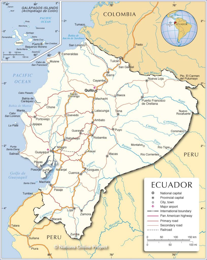 Carte de l'Equateur