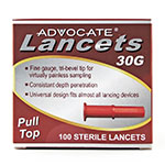 Advocate Pull-Top Lancets 30g Box of 100 thumbnail