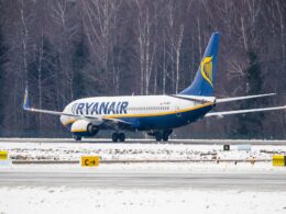 Ryanair Boeing 737 aircraft in Kaunas