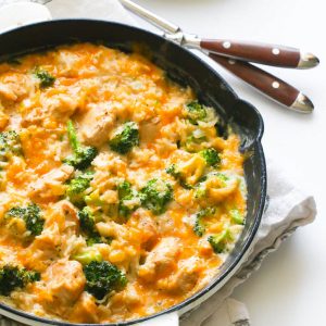 Chicken Broccoli Casserole fresh out of the oven and ready to enjoy