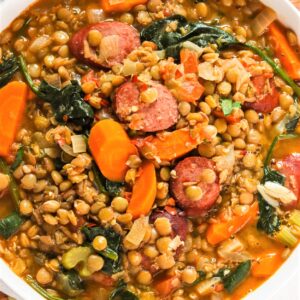 Your family will love sausage lentil soup