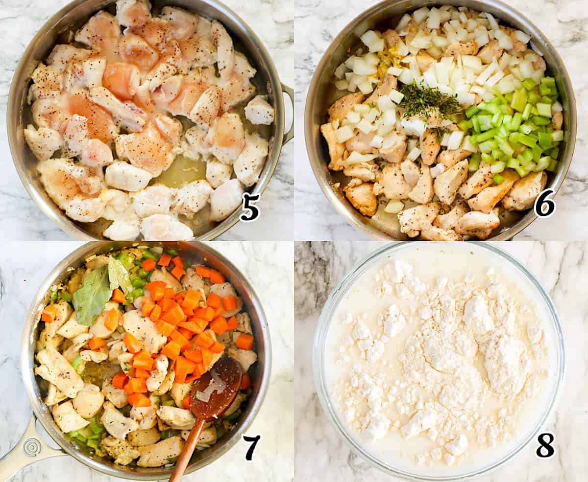 Sauteing the stew ingredients