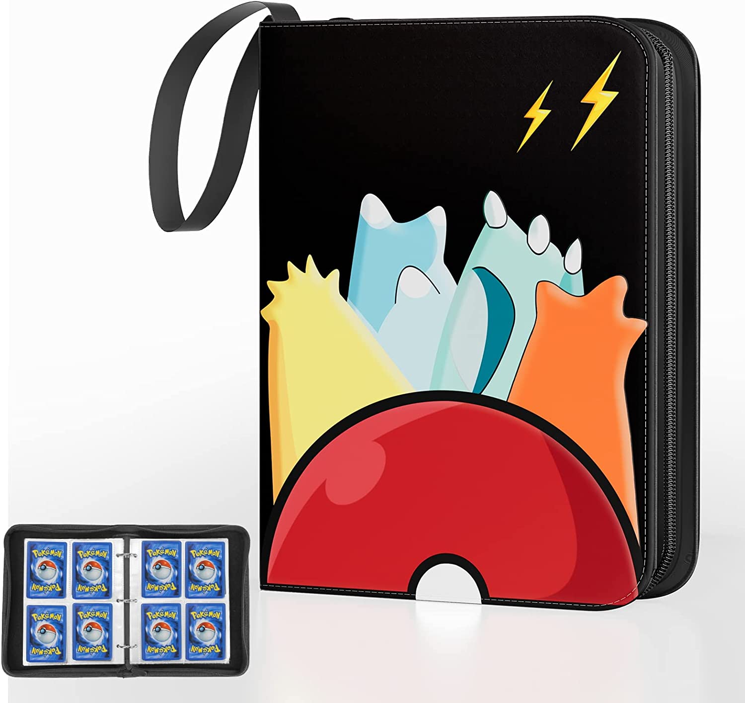 Lowest Price: For Pokemon Card Binder 4 Pocket, Card Holder for Pokemon ...