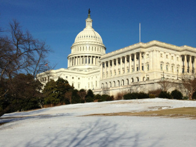 Us capitol snow