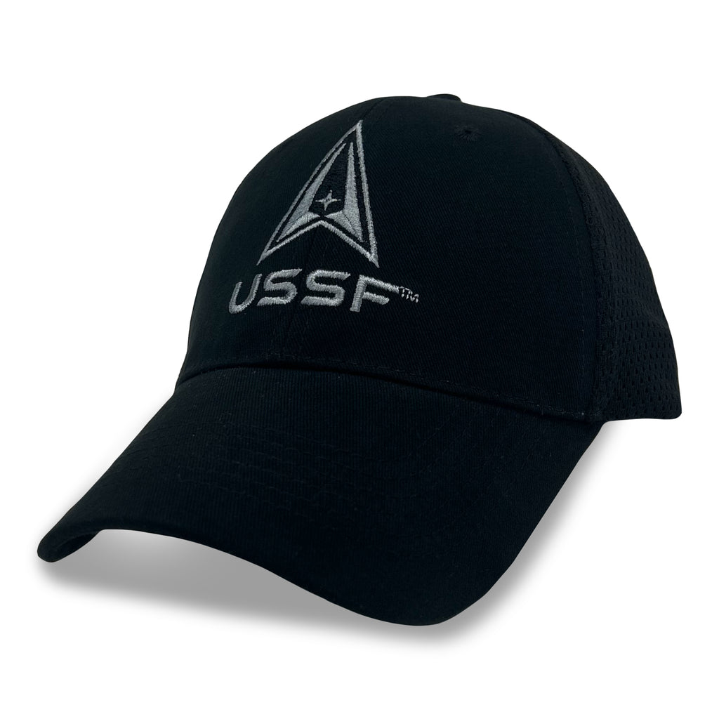 USSF Logo Mesh Back Hat (Black)