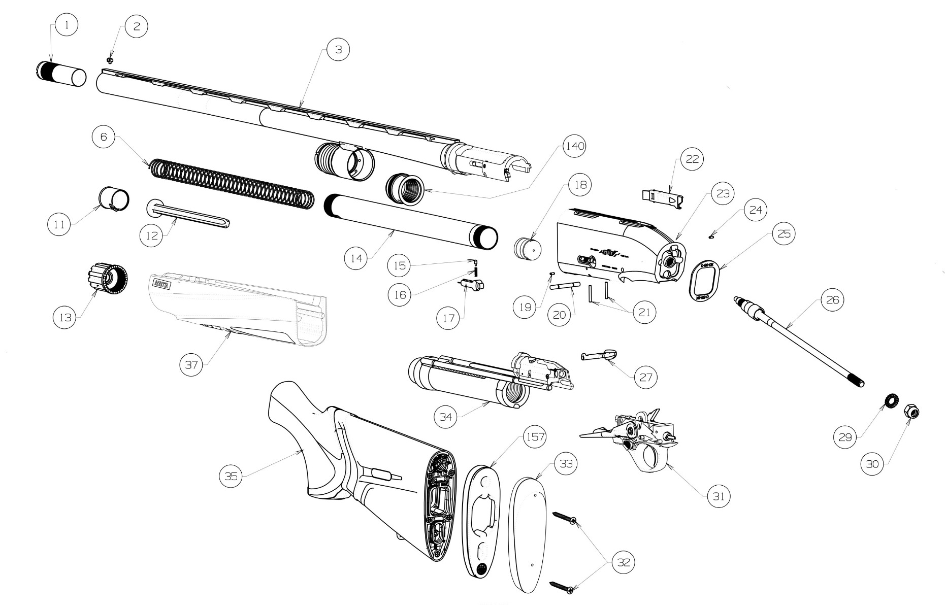 A400 - Shotgun Spares - Gun Spares