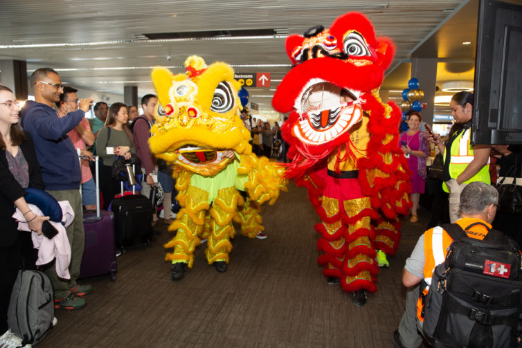 An airline's inaugural flight can mean some pretty cool celebrations, this was no different -Photo: SEA Airport