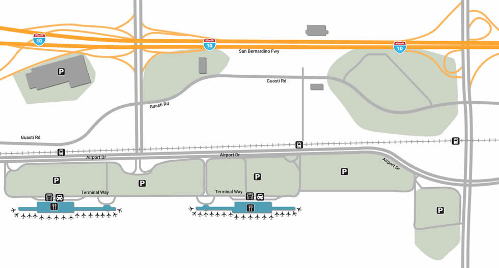 Ontario International Airport Map