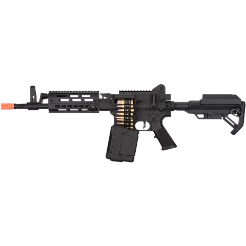 Golden Eagle MCR Light Machine Gun LMG Airsoft AEG Rifle [Short Barrel] - BLACK