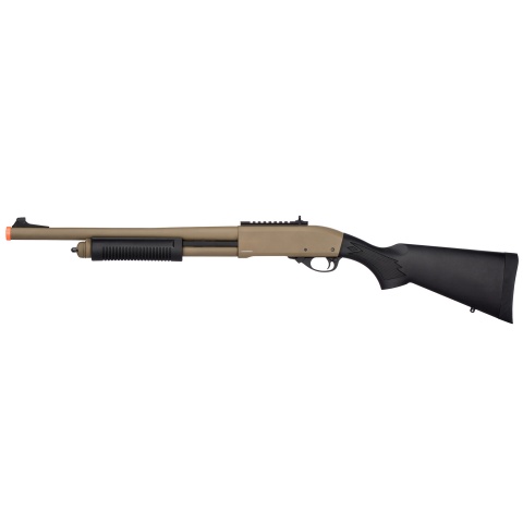 Golden Eagle M870 3/6-Shot Pump Action Gas Airsoft Shotgun - TAN