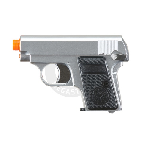 HFC Airsoft Gas Mini Pistol Non-BlowBack with Mock Suppressor - SILVER