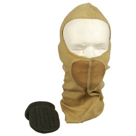 G-Force Tactical Airsoft Balaclava w/ Integrated Mouth Guard - TAN