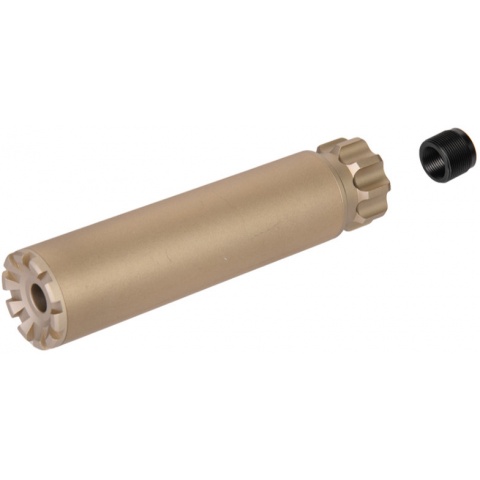 UK Arms Airsoft Specter Mock Suppressor F35x152mm - DARK EARTH