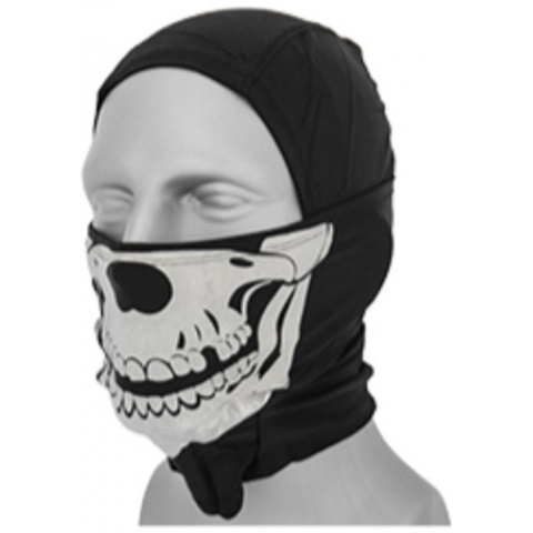 AMA Glow-in-the-Dark Balaclava Skull - BLACK