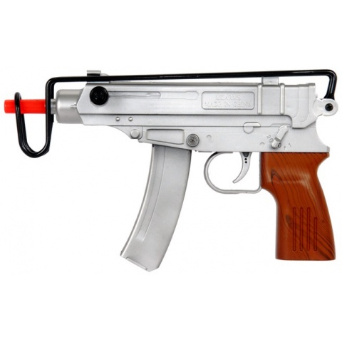 UK ARMS M309S Scorpion Airsoft Spring Rifle - SILVER/WOOD