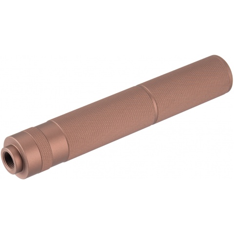 Lancer Tactical 195mm Aluminum Knurled Mock Suppressor - COYOTE BROWN