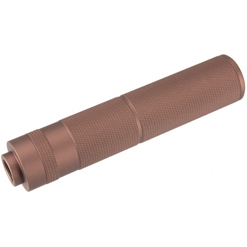 Lancer Tactical 155mm Aluminum Knurled Mock Suppressor - COYOTE BROWN