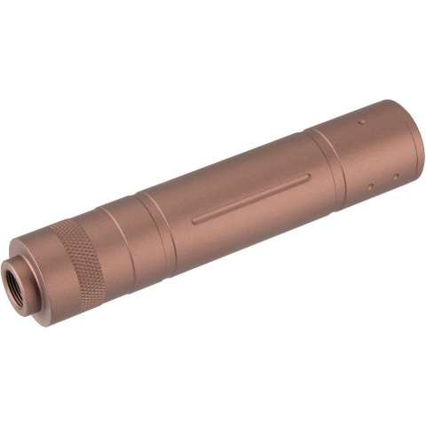 Lancer Tactical 155mm Aluminum Slot-Cut Mock Suppressor - Coyote Brown