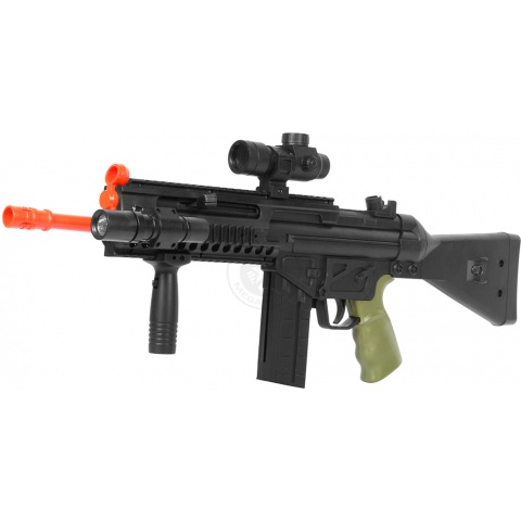 WellFire D33-Airsoft Spring Rifle w/ Flashlight + Scope + Foregrip