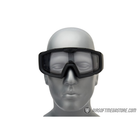 Lancer Tactical Rage Protective Black Airsoft Goggles - SMOKE/YELLOW/CLEAR LENS