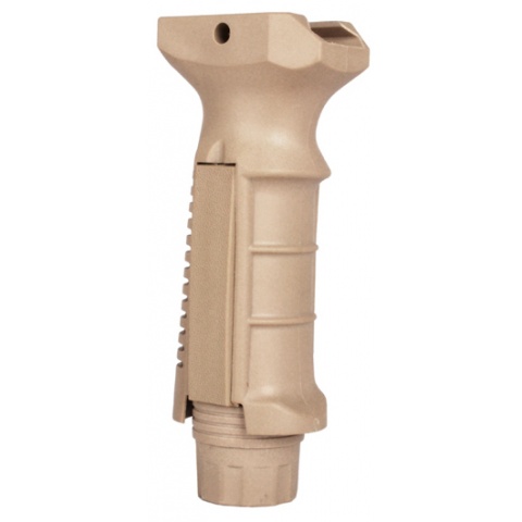 T&D Airsoft Ergonomic Vertical Grip w/ Pressure Pad Housing - TAN