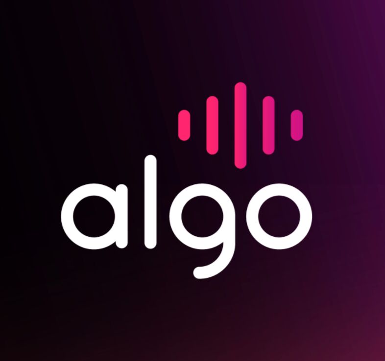 algo company logo on purple background