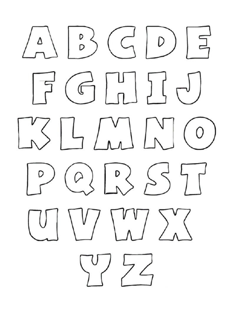 Printable Bubble Letters Alphabet - Printable Blank World