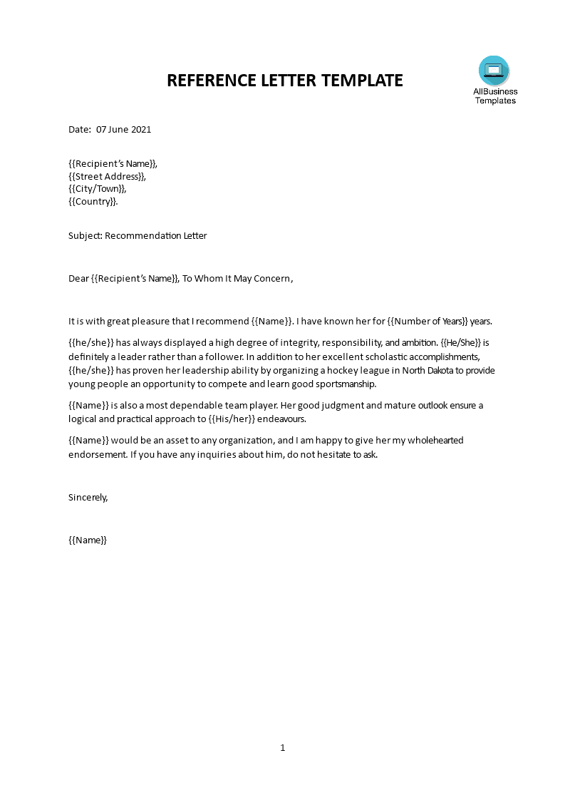 Sample Character Reference Letter For A Friend For Court