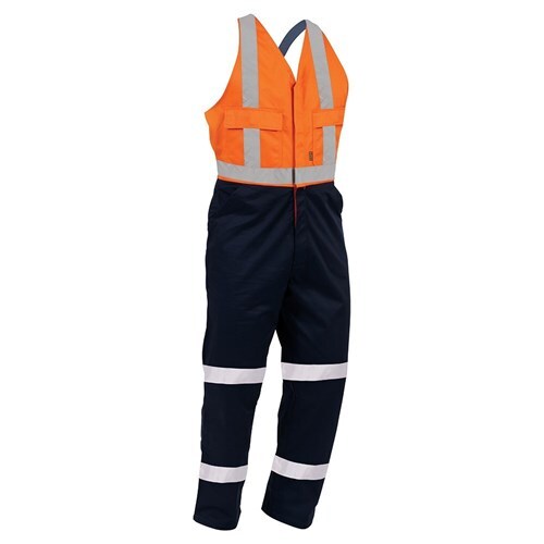 Overall Workzone Cotton Zip Taped Orange/Navy