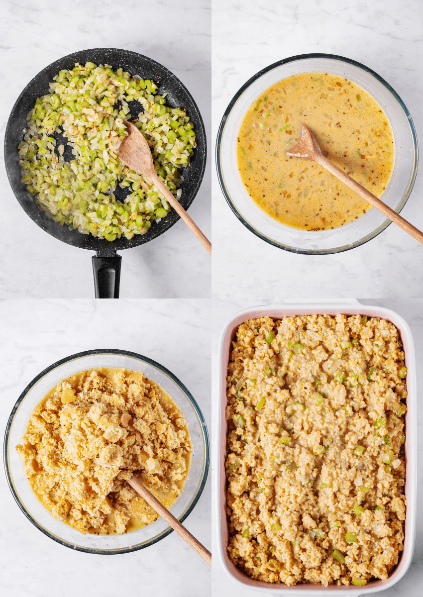 steps to make cornbread dressing