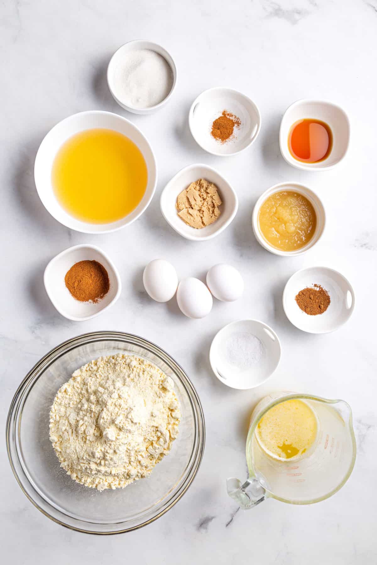 ingredients to make apple cider donut cake