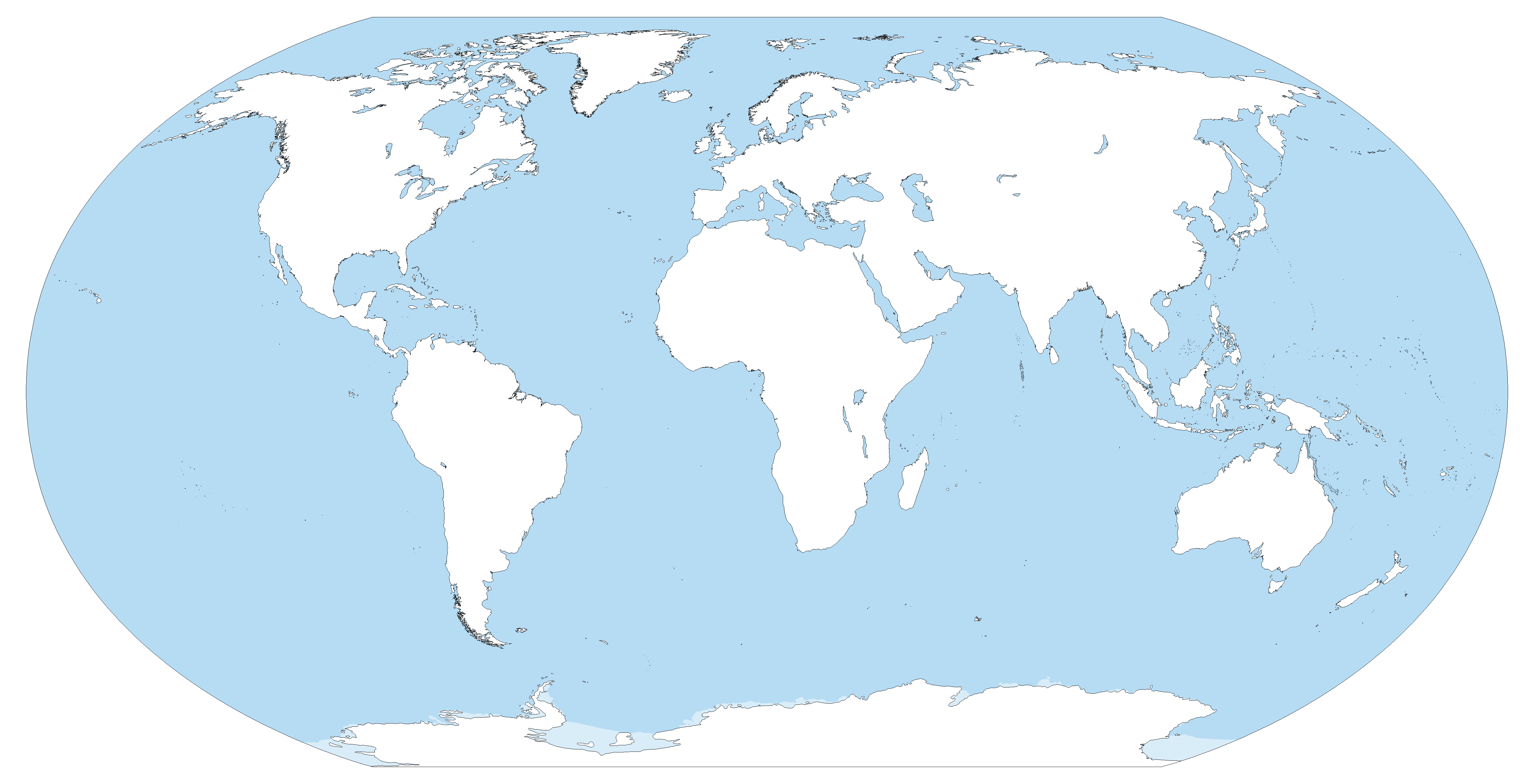 Printable Blank Map Of The World