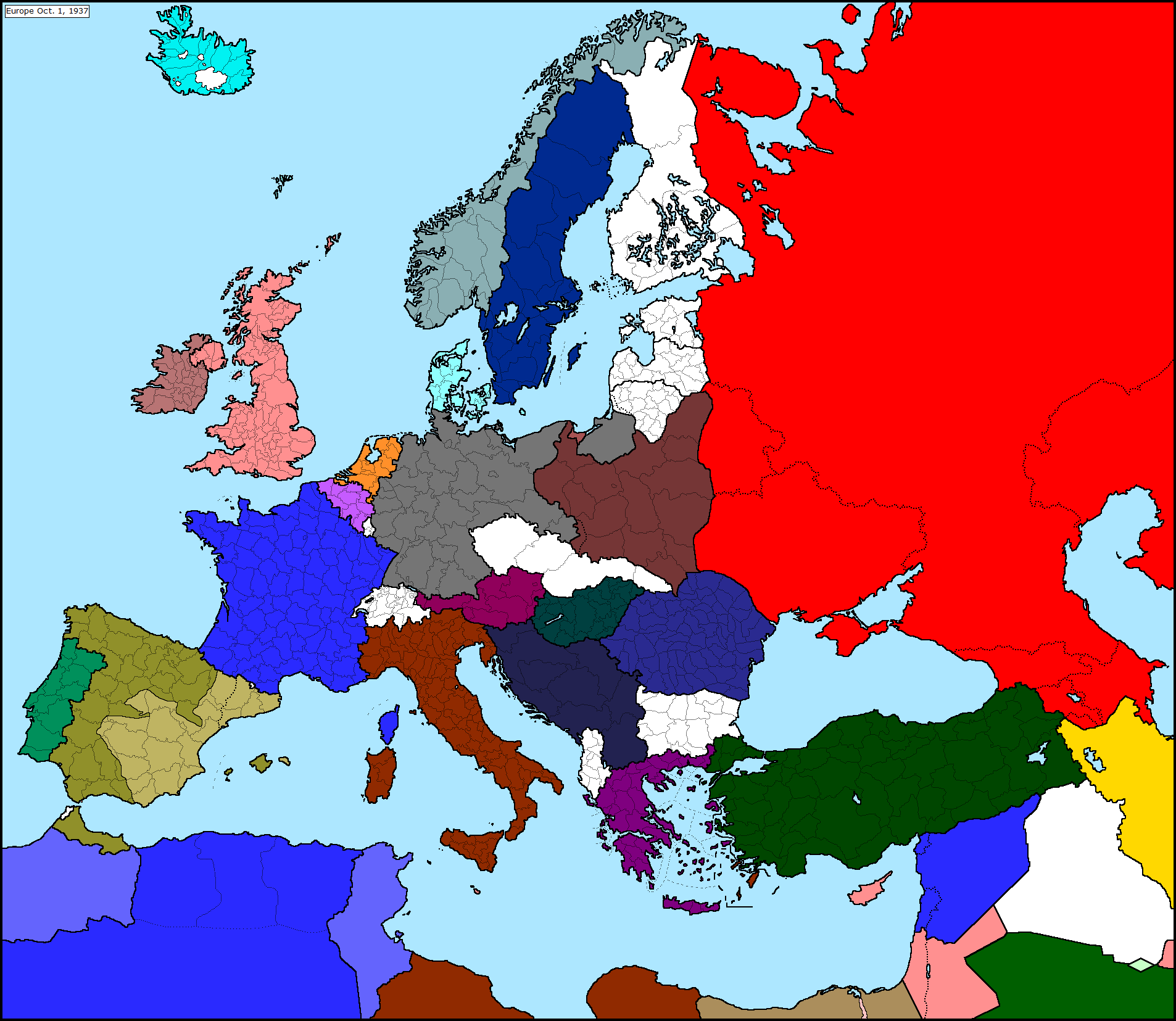 World War 2 Map Of Europe