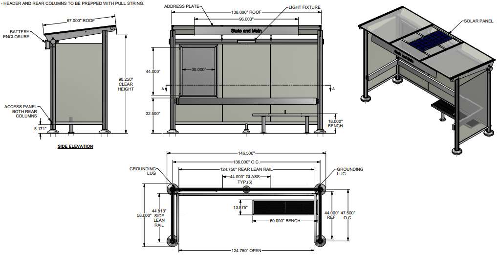 Bus Stop Shelter Plans